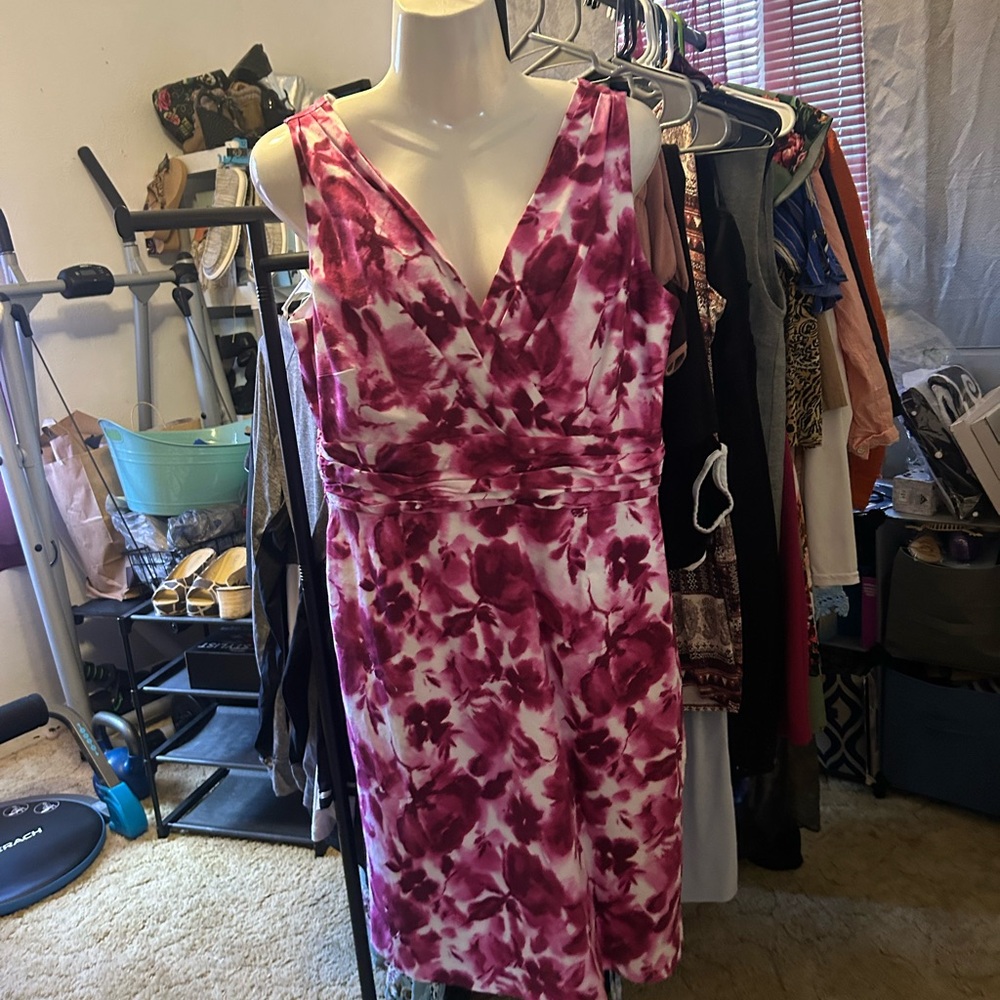 Gorgeous Empire Waist Pink Floral Women's Dress